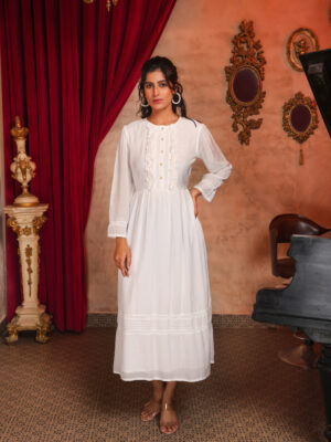 Opal embellished long dress